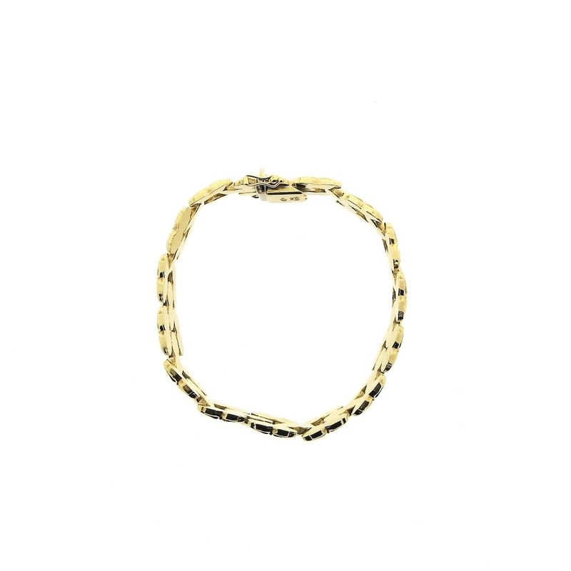 Image 3 of Gold Bismarck link bracelet; 19.5 cm