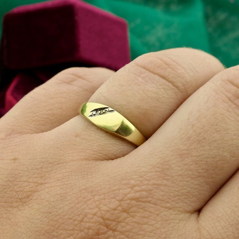 Image 4 of Gold ring with diamond | 0.005 ct.