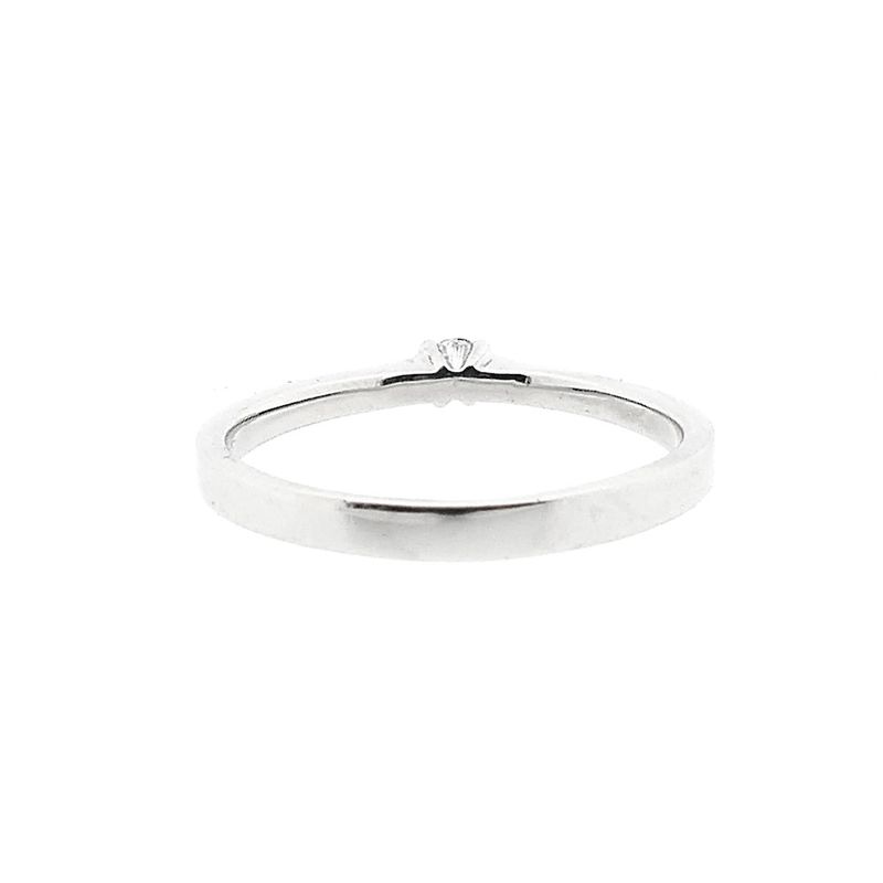 Image 3 of White gold ring with diamond; 0.12 ct.