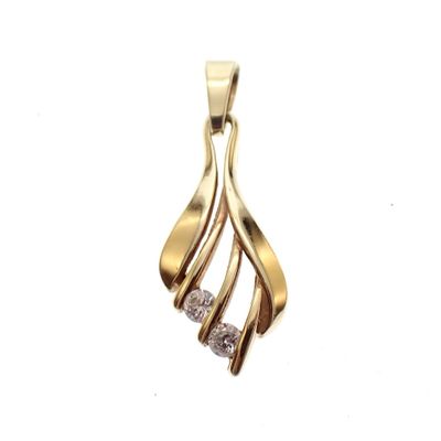 Image 1 of Golden fantasy pendant with zirconia