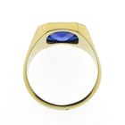 Image 4 of Gold men's ring with synthetic sapphire