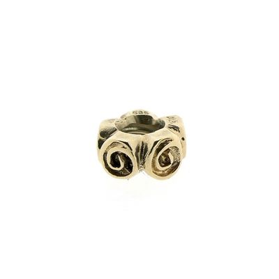 Image 1 of Pandora spacer; Gold; Golden Roses