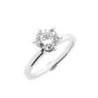Image 1 of White gold engagement ring with 1.01 ct. diamond | + Natural Diamond certificate