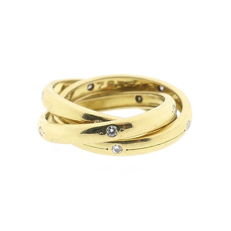 Image 9 of 18-karat gold trinity ring with 0.225 ct. diamond | Cartier