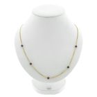 Image 1 of Gold gourmet link chain with garnet