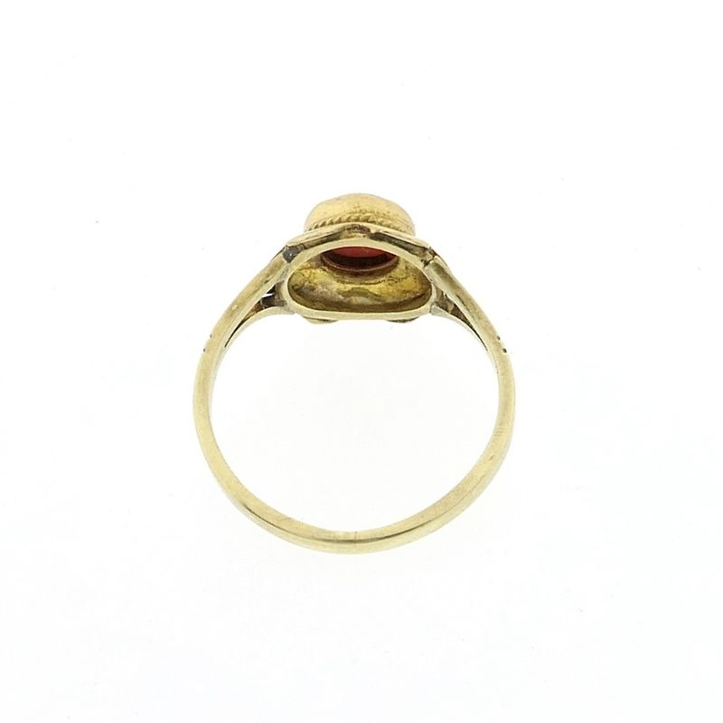 Image 6 of Gold ring with red coral | Vintage