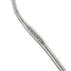 Image 6 of White gold herringbone link bracelet with diamonds; 0.36 ct.