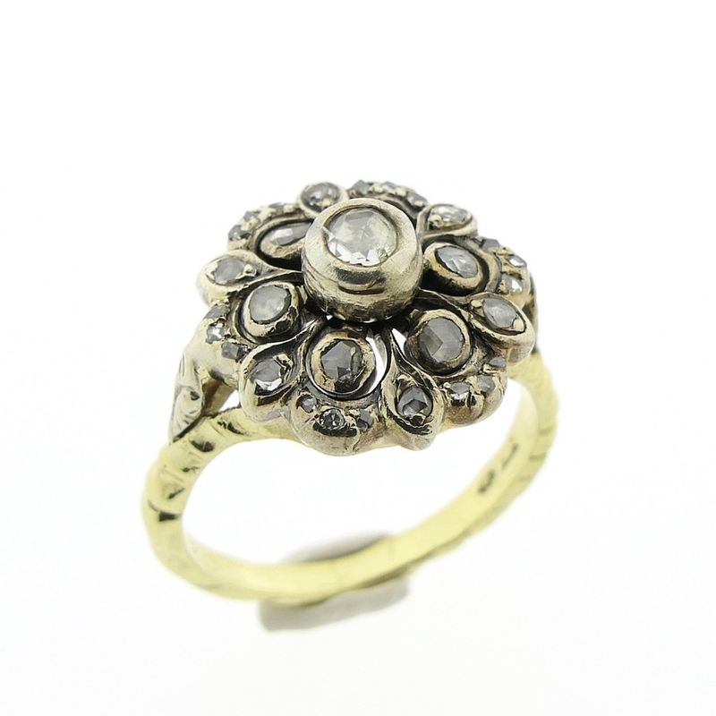 Image 5 of Two-tone entourage ring with 0.31 ct. diamonds | Vintage