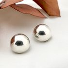 Image 6 of Silver domed clip-on earrings