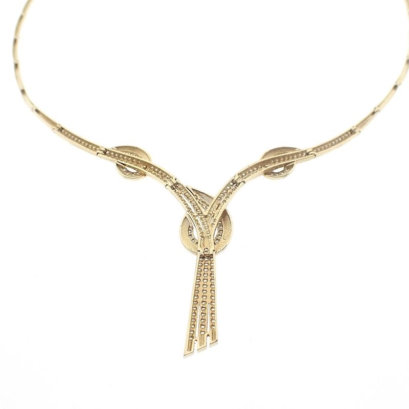 Image 6 of Gold necklace with zirconia; Geçen | 46 cm