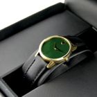 Image 13 of Movado Museum Classic; Gold-plated women's watch with green 'Mother of Pearl' dial; 0607633