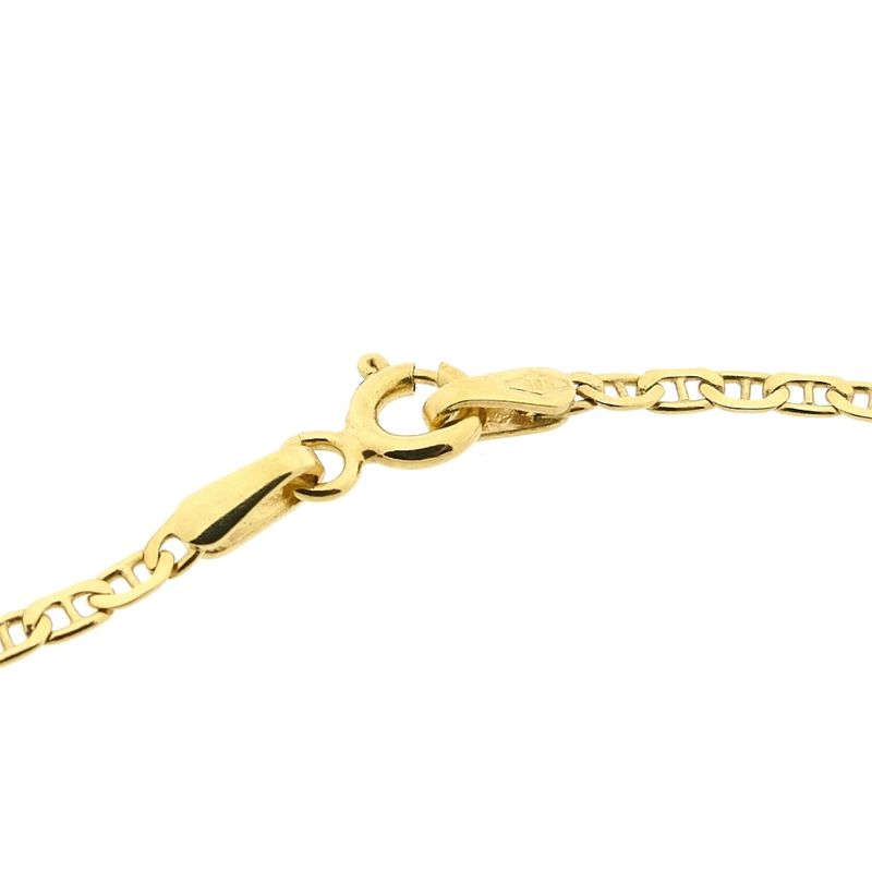 Afbeelding 5 van Gouden marineschakel kinderarmband met graveerplaatje | 12,5 cm - 15 cm