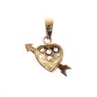 Image 5 of Gold pendant of a heart with zirconia