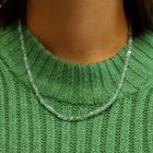 Image 10 of Light blue topaz bead necklace with gold clasp