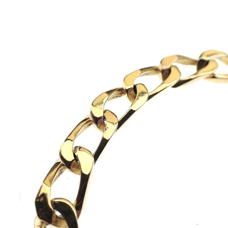 Image 3 of Wide gold gourmet link bracelet