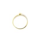 Image 9 of Two-tone gold solitaire ring with diamond; 0.02 ct.