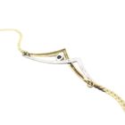 Image 7 of Two-tone gourmet link necklace with 0.035 ct. diamond | 42 cm