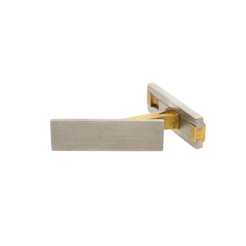 Image 6 of Cufflinks; 0.07 ct. diamond; 18k yellow gold and palladium