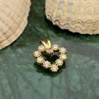 Image 2 of Gold heart pendant with zirconia