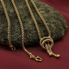 Image 2 of Gold link chain with fixed pendant