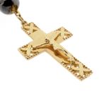 Image 8 of Gold rosary necklace with patinated beads