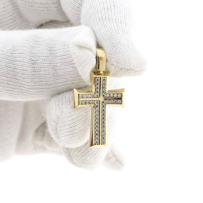 Image 12 of Gold Cross Pendant with Zirconia