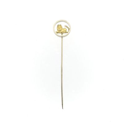 Image 1 of Two-tone gold lapel pin with ING lion