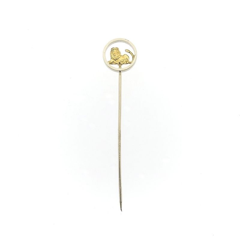 Image 1 of Two-tone gold lapel pin with ING lion