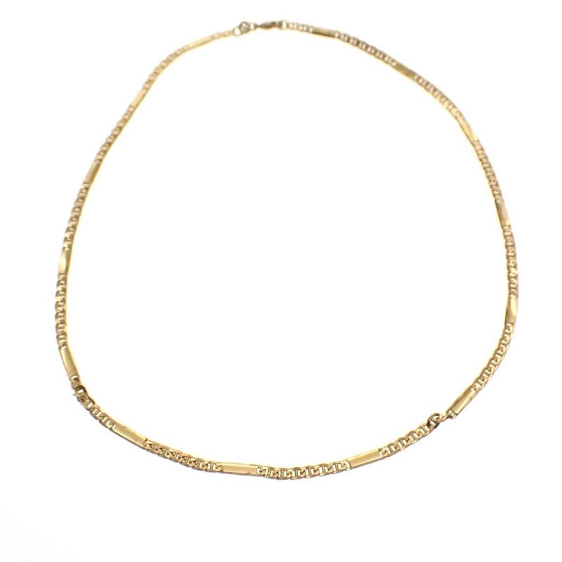 Image 4 of 8-karat closed Figaro link chain | 42 cm