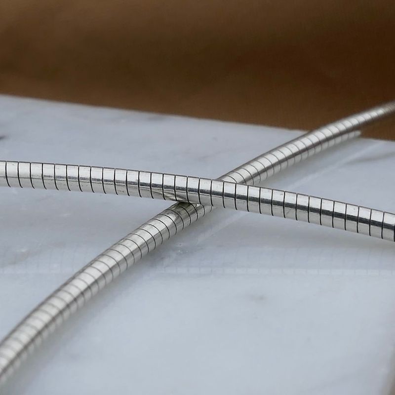 Image 2 of Silver Snake Link Necklace