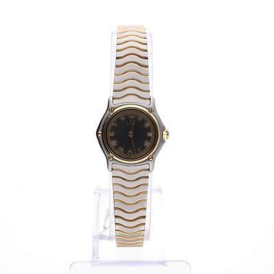 Ebel Classic Wave 'Tropical Dial' 1057901; 18k gold/steel women's watch Image 1 of Ebel Classic Wave 'Tropical Dial' 1057901; 18k gold/steel women's watch