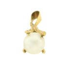 Image 3 of Gold solitaire pendant with pearl | Vintage