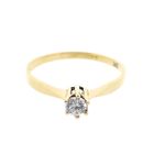 Image 4 of Golden solitaire ring with zirconia