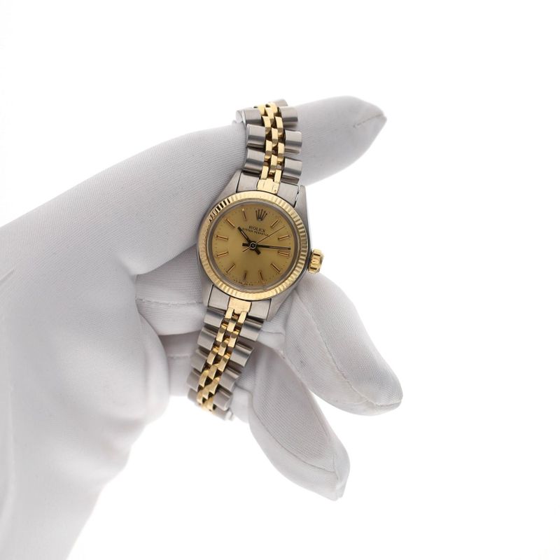 Image 14 of Rolex Oyster Perpetual 26mm Ref. 6719; Vintage gold/steel ladies watch
