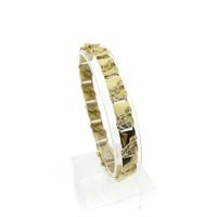 Gold raw link bracelet; Riitta Hakala | 19 cm