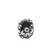 Pandora charm; Silver with gold; Golden Flower