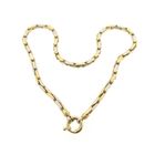 Image 5 of Two-tone gold cardan link necklace