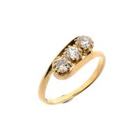 Gold ring with diamonds; 0.67 ct.