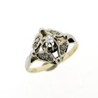 Image 1 of Antique gold ring with rose-cut diamonds | 0.06 ct.