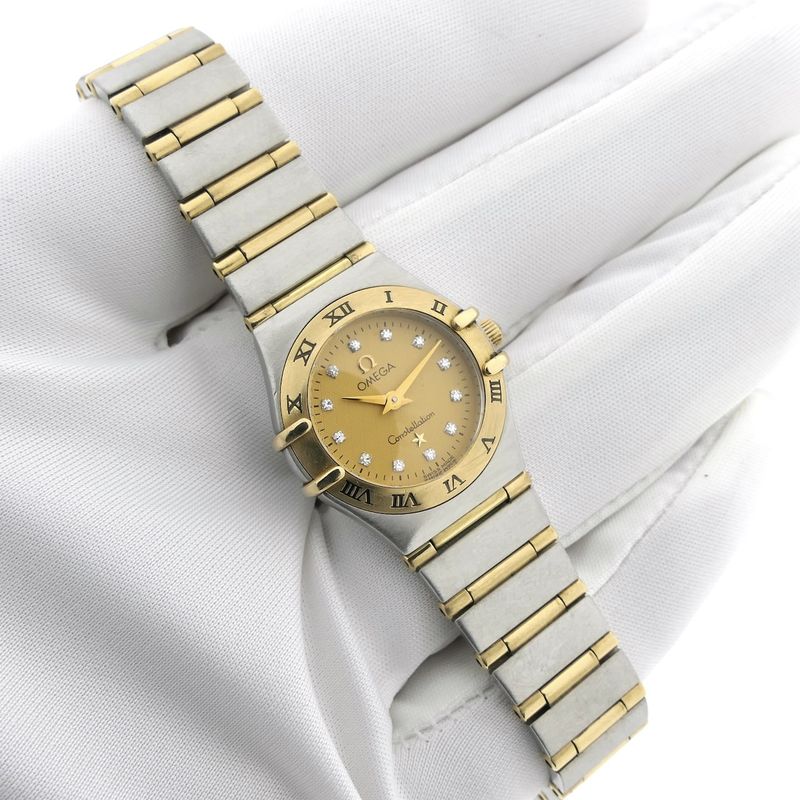 Image 7 of Omega Constellation 'Full Bar' 795.1203; Gold/steel women's watch with diamonds