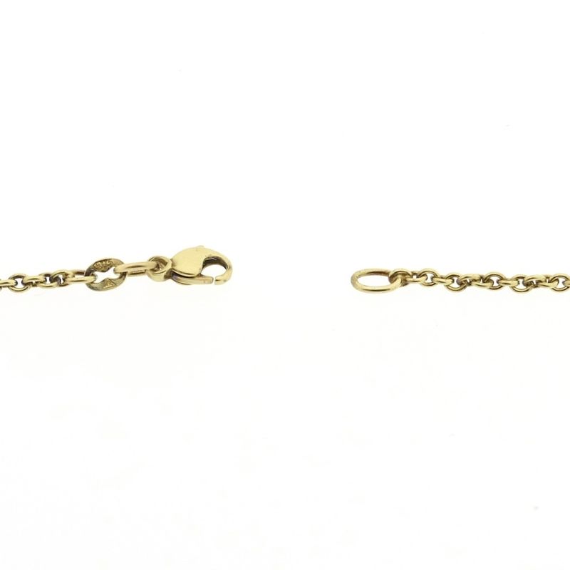 Image 6 of Two-tone gold necklace with fixed pendant and diamonds; 0.03 ct.