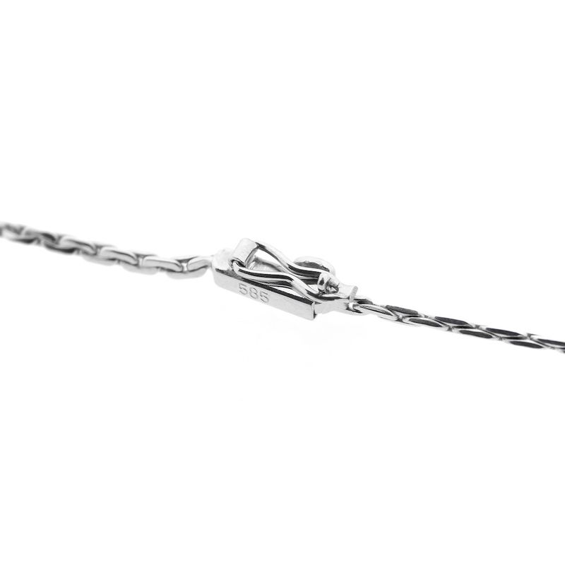 Image 3 of White gold necklace with a fixed pendant and a 0.085 ct. diamond | 43.5 cm