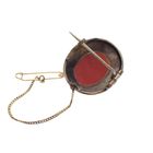 Image 4 of Antique gold brooch with blood coral