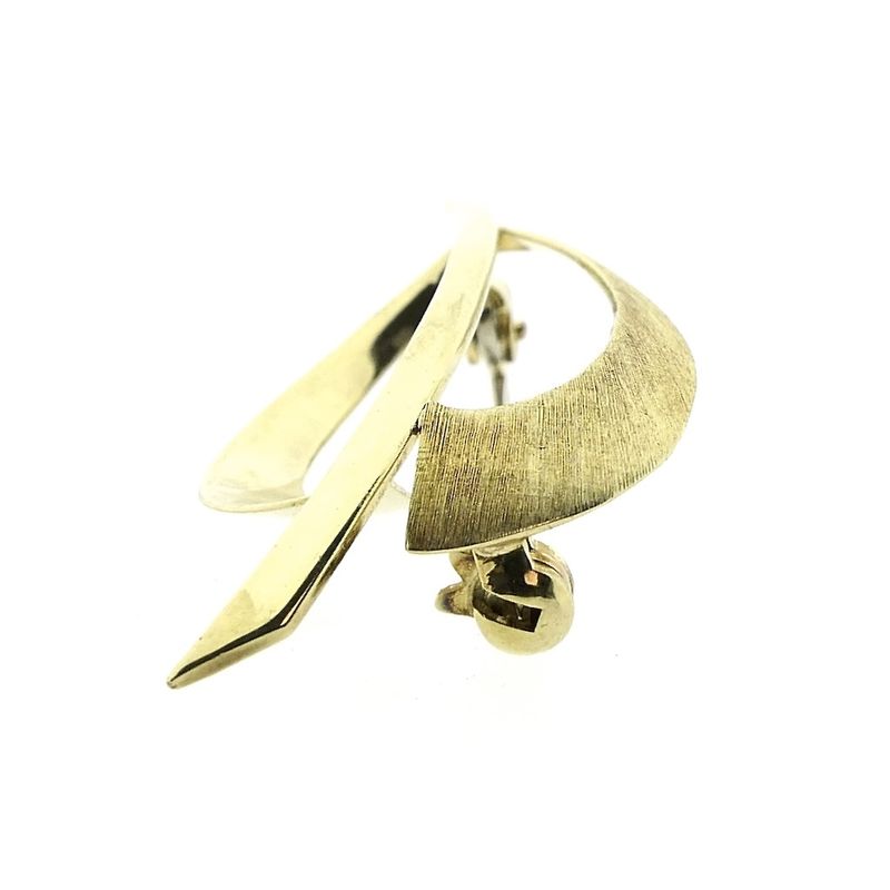 Image 5 of Golden abstract brooch