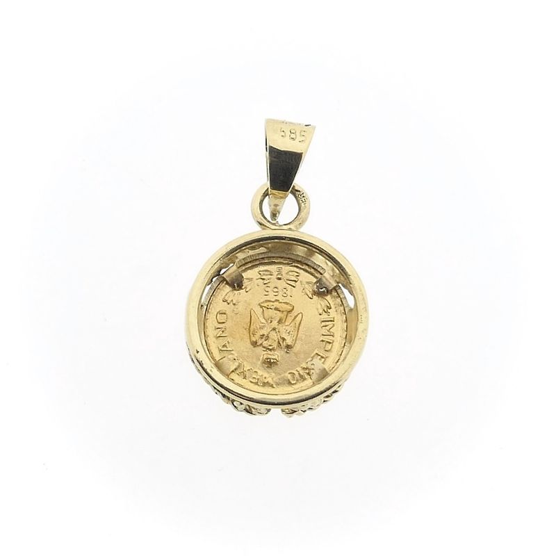 Image 5 of Gold pendant with Mexican coin | Emperor Maximilian 1865