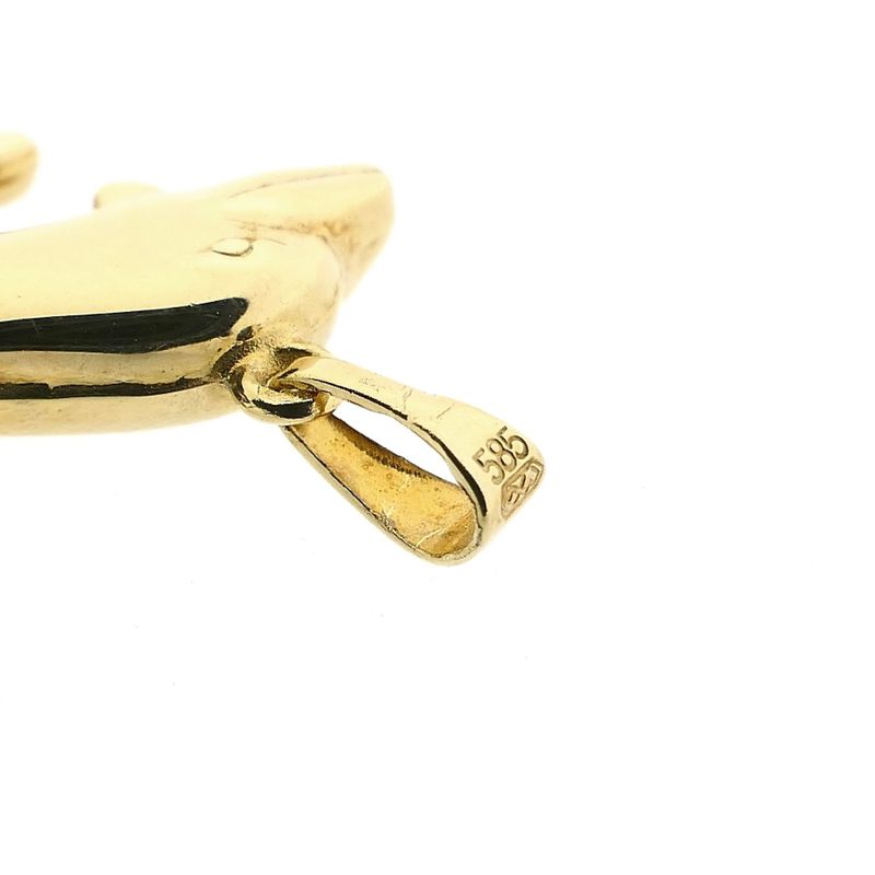 Afbeelding 6 van Gouden hanger van een dolfijn
