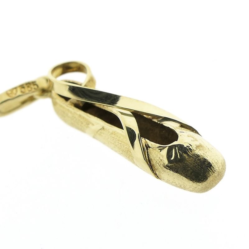 Image 7 of Gold pendant of a ballet shoe