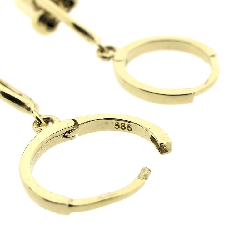 Image 3 of Gold link earrings