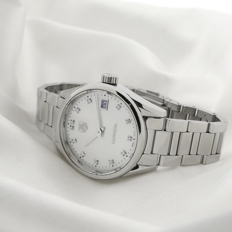 Image 15 of TAG Heuer Carrera 'Mother of Pearl' women's watch with diamonds