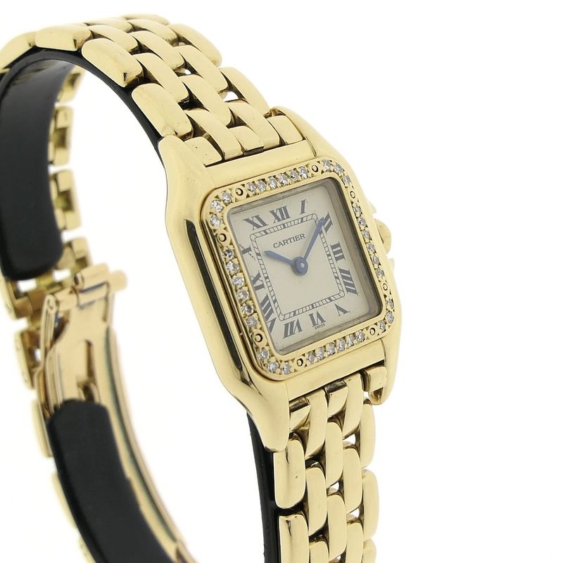 Image 3 of Cartier Panthère; 18k gold ladies' watch with diamonds